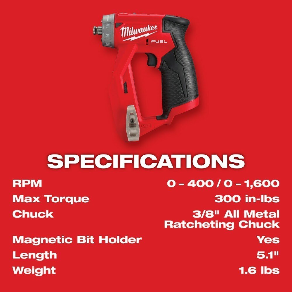 Milwaukee 2505-20 M12 FUEL Installation Drill/Driver (Tool-Only) - Image 8