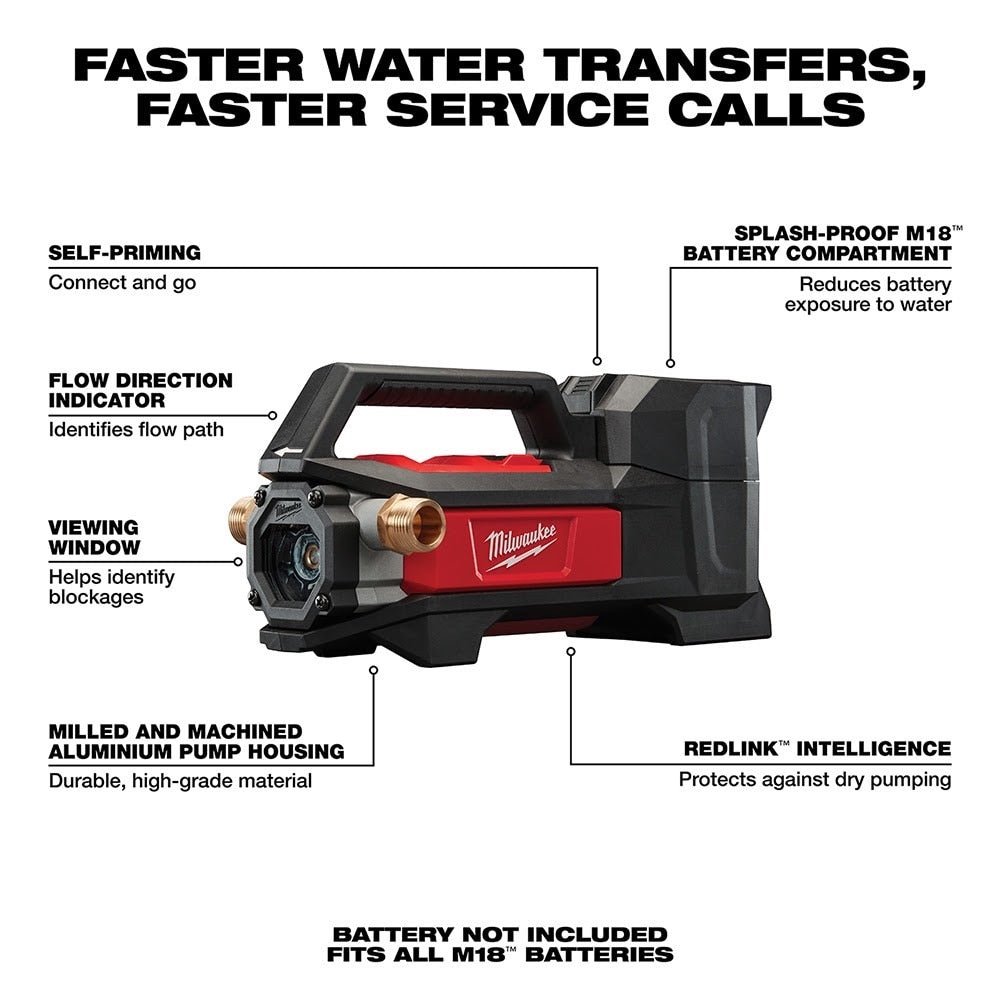 Milwaukee 2771-20 M18 Transfer Pump Bare Tool - Image 2