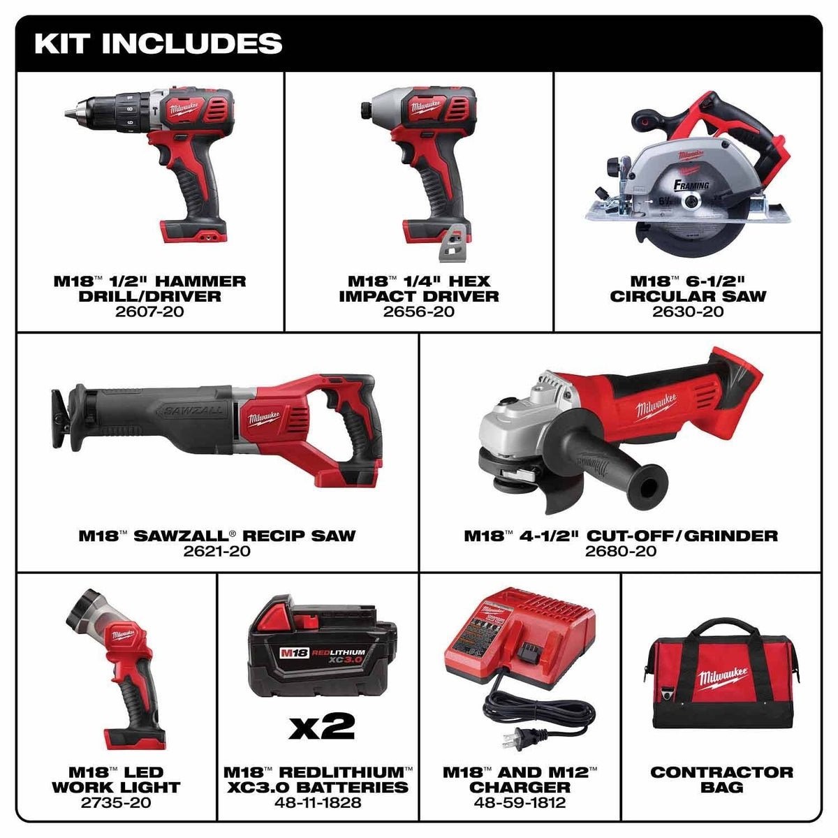 Milwaukee 2696-26 M18™ 6 - Tool Combo Kit - Image 3